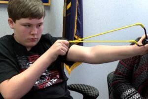 A Michigan teen used a slingshot to protect his sister from a kidnapper